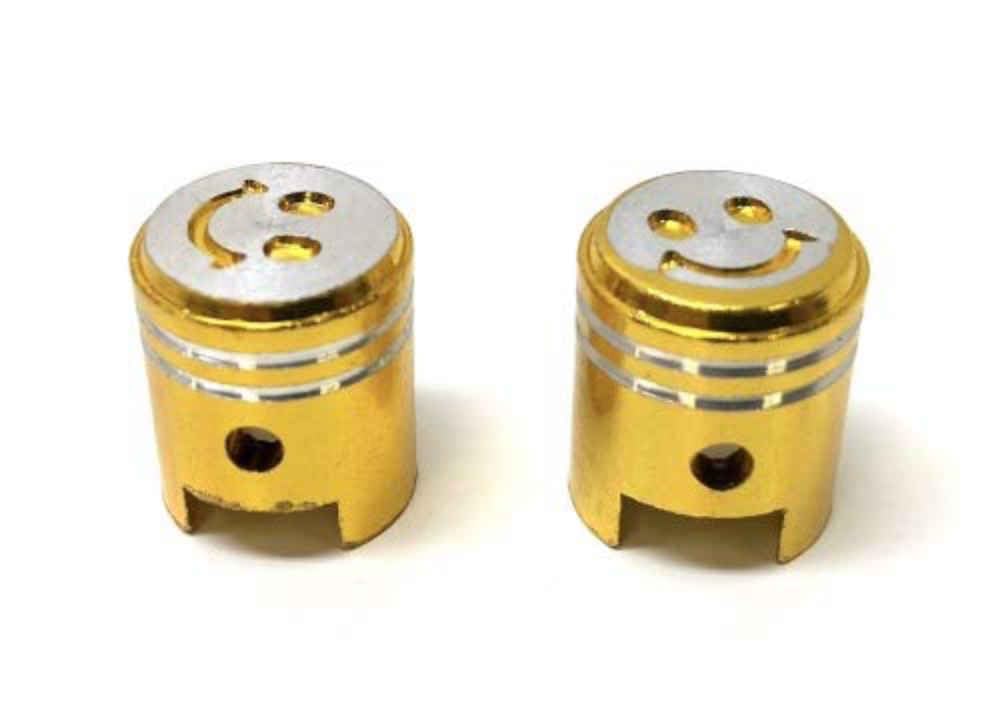 Ventilkappen Kolben-Design für Roller, Mofa, Moped – Passend für Schraderventil, Autoventil (AV), PKW-Ventil, MTB-Ventil von MCLLDAO