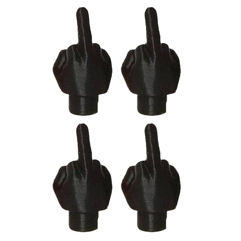 Ventilkappen für Mittelfinger-Reifen, staubdicht, universell für Autos, SUVs, Fahrräder, LKWs, Motorräder,Schwarz-4 Stück von MCLLDAO