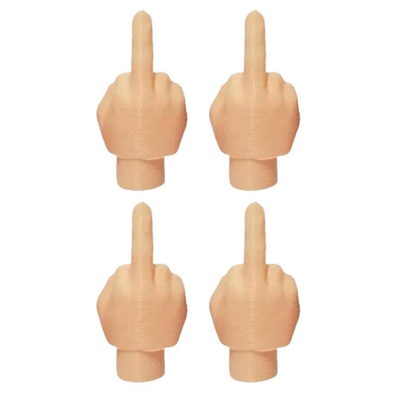 Ventilkappen für Mittelfinger-Reifen, staubdicht, universell für Autos, SUVs, Fahrräder, LKWs, Motorräder,beige-4 Stück von MCLLDAO