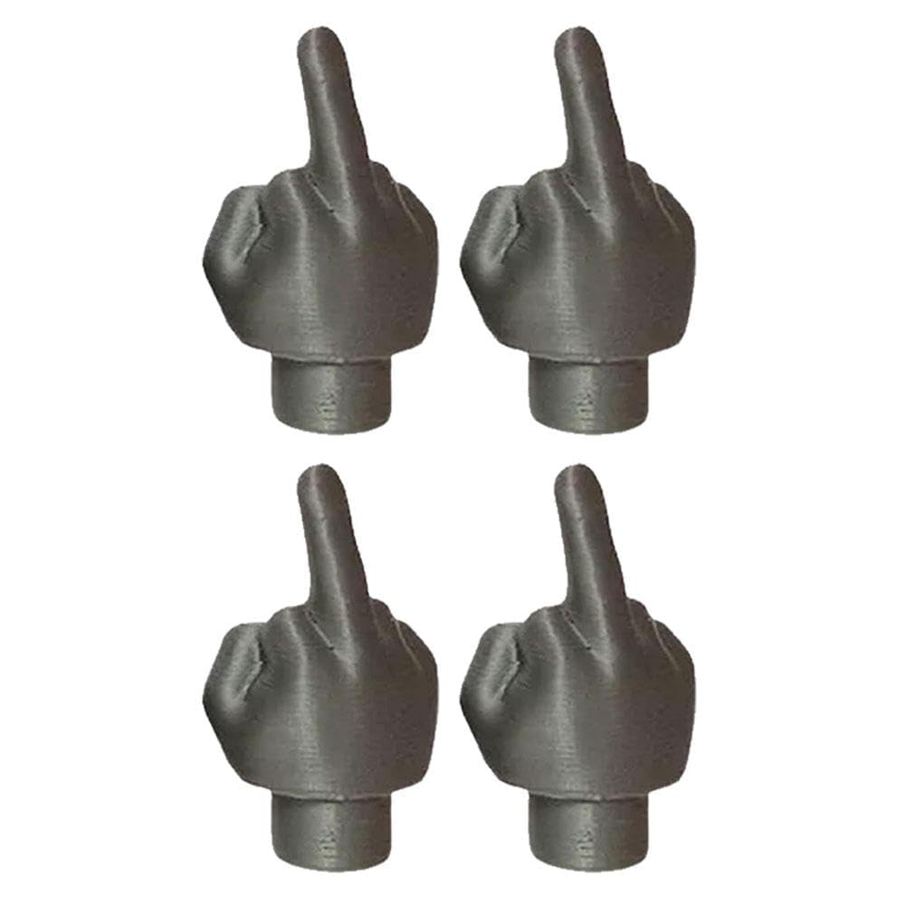 Ventilkappen für Mittelfinger-Reifen, staubdicht, universell für Autos, SUVs, Fahrräder, LKWs, Motorräder,grau-4 Stück Ventilkappen für Mittelfinger-Reifen, staubdicht, universell für Autos, SUVs, Fahrräder, LKWs, Motorräder,grau-4 Stück von MCLLDAO