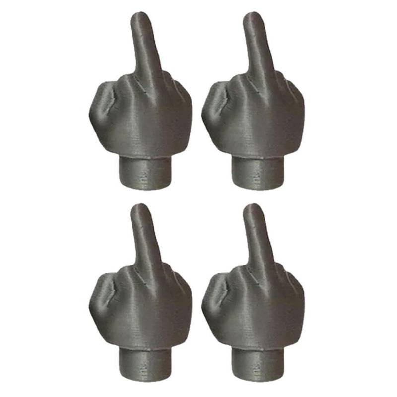 Ventilkappen für Mittelfinger-Reifen, staubdicht, universell für Autos, SUVs, Fahrräder, LKWs, Motorräder,grau-4 Stück von MCLLDAO