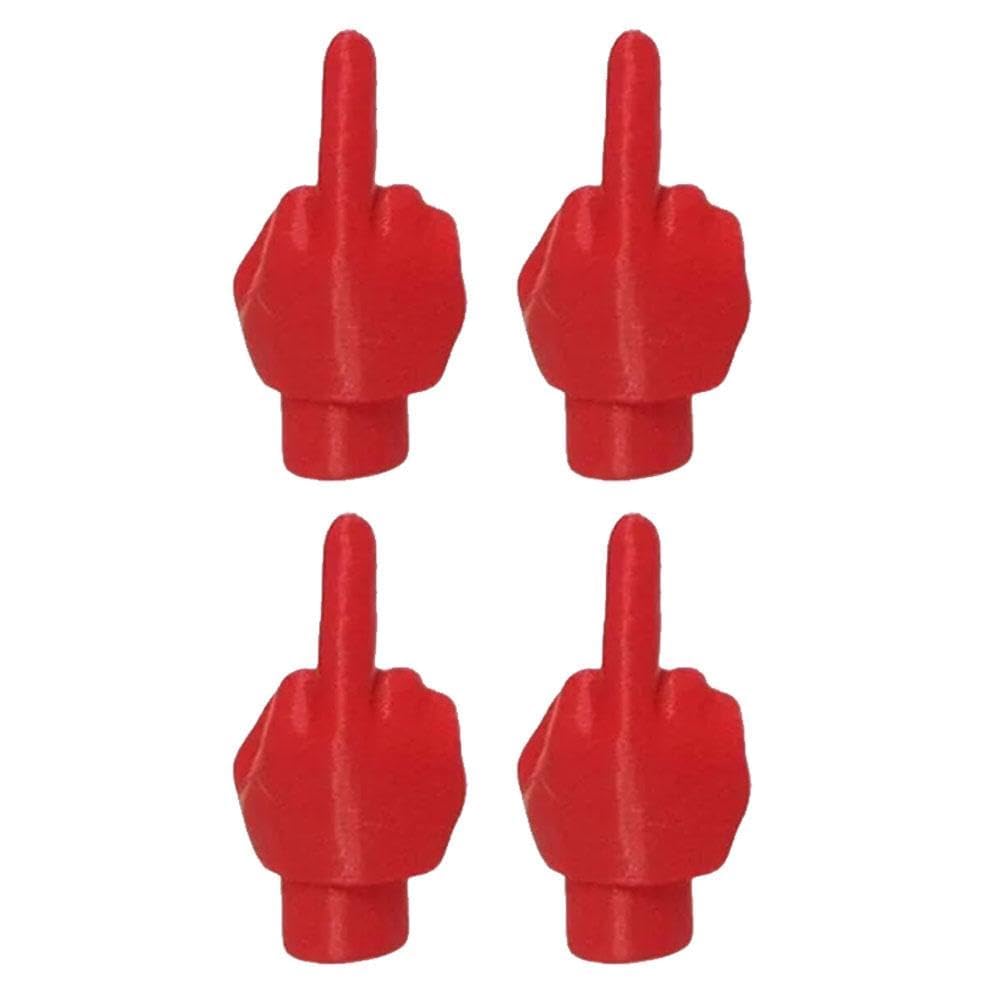 Ventilkappen für Mittelfinger-Reifen, staubdicht, universell für Autos, SUVs, Fahrräder, LKWs, Motorräder,rot-4 Stück Ventilkappen für Mittelfinger-Reifen, staubdicht, universell für Autos, SUVs, Fahrräder, LKWs, Motorräder,rot-4 Stück von MCLLDAO