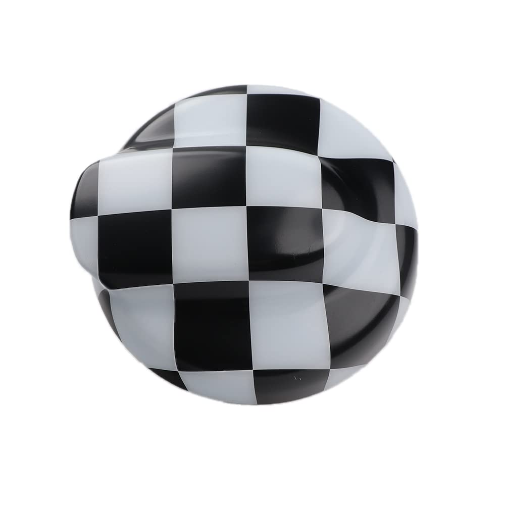 MINI R56 R55 Kraftstoffabdeckungen, Kraftstofftankabdeckung Dekorative Abdeckung Aufkleber für MINI Cooper S JCW R55 Clubman R56 Hatchback 1.6 Turbo Version (Checker) von MCOAORN