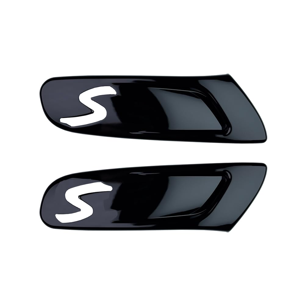 Mini Cooper S F55 F56 F57 Auto Fender Drehsignal Abdeckungen, Auto Seite Fender Marker Licht Gehäuse Abdeckung Zubehör für MINI Cooper S F56 F55 F57 2pcs / Set (Glossy Black) von MCOAORN