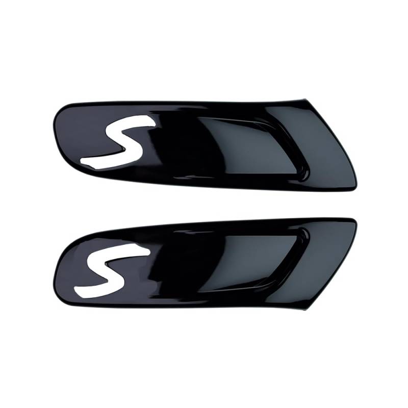 Mini Cooper S F55 F56 F57 Auto Fender Drehsignal Abdeckungen, Auto Seite Fender Marker Licht Gehäuse Abdeckung Zubehör für MINI Cooper S F56 F55 F57 2pcs / Set (Glossy Black) von MCOAORN