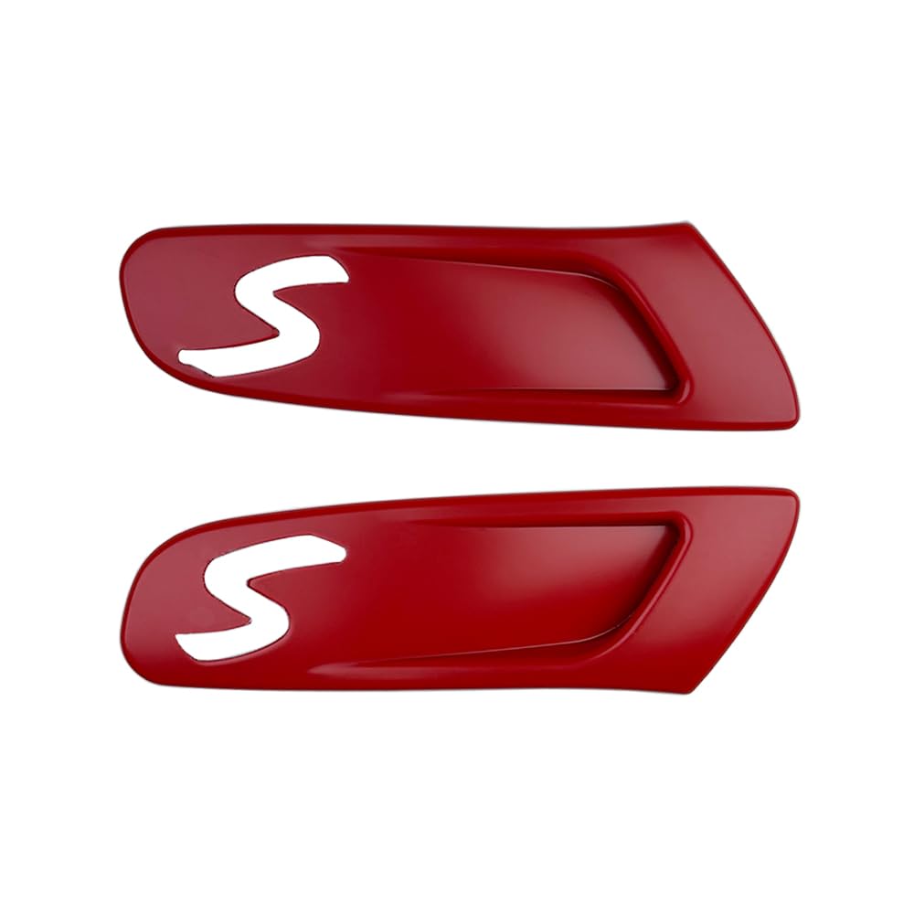 Mini Cooper S F55 F56 F57 Auto Fender Drehsignal Abdeckungen, Auto Seite Fender Marker Licht Gehäuse Abdeckung Zubehör für MINI Cooper S F56 F55 F57 2pcs / Set (Red) von MCOAORN