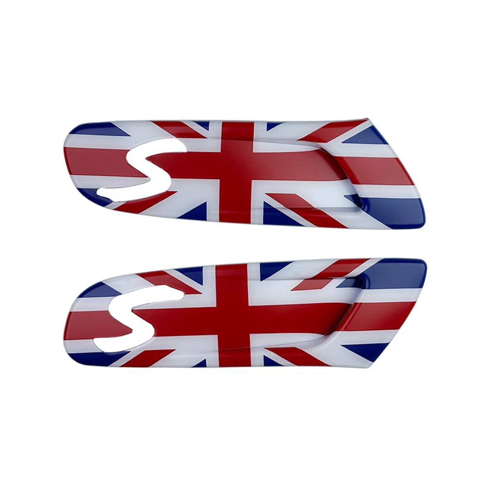 Mini Cooper S F55 F56 F57 Auto Fender Drehsignal Abdeckungen, Auto Seite Fender Marker Licht Gehäuse Abdeckung Zubehör für MINI Cooper S F56 F55 F57 2pcs / Set (Union Jack) von MCOAORN