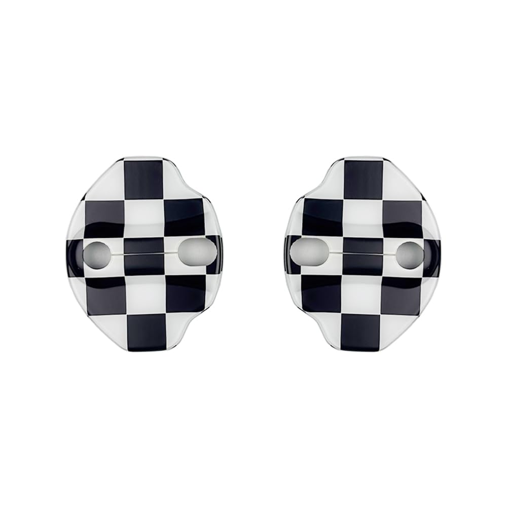 Türschloss Dekoration Schutzhülle kompatibel für Mini Cooper SE J01 ACEMAN SE J05 JCW Countryman U25 Zubehör Auto Styling (Checker(2pcs)) von MCOAORN