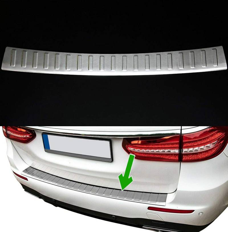 Stoßstangenschutz hinten, passend für Mercedes S213 T-Modell E-Klasse ab 2016+ Edelstahl, matt, Schutz für Ladekanten von MCPerformance