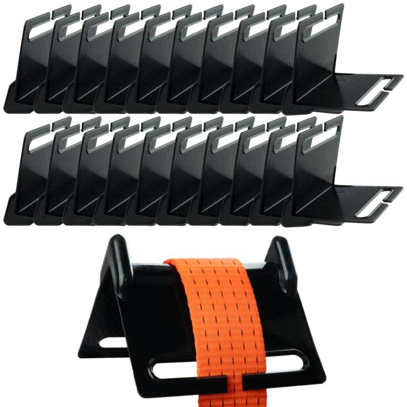 Kantenschutz Spanngurte 20er Set für Gurte von 2,5-10cm Breite, Kantenschoner Zurrgurt, Kantenschutzwinkel Gurt, Ladungssicherung Winkel, Profi-Kantenschoner, Kantenschutz Transport von MCS Cargo Security