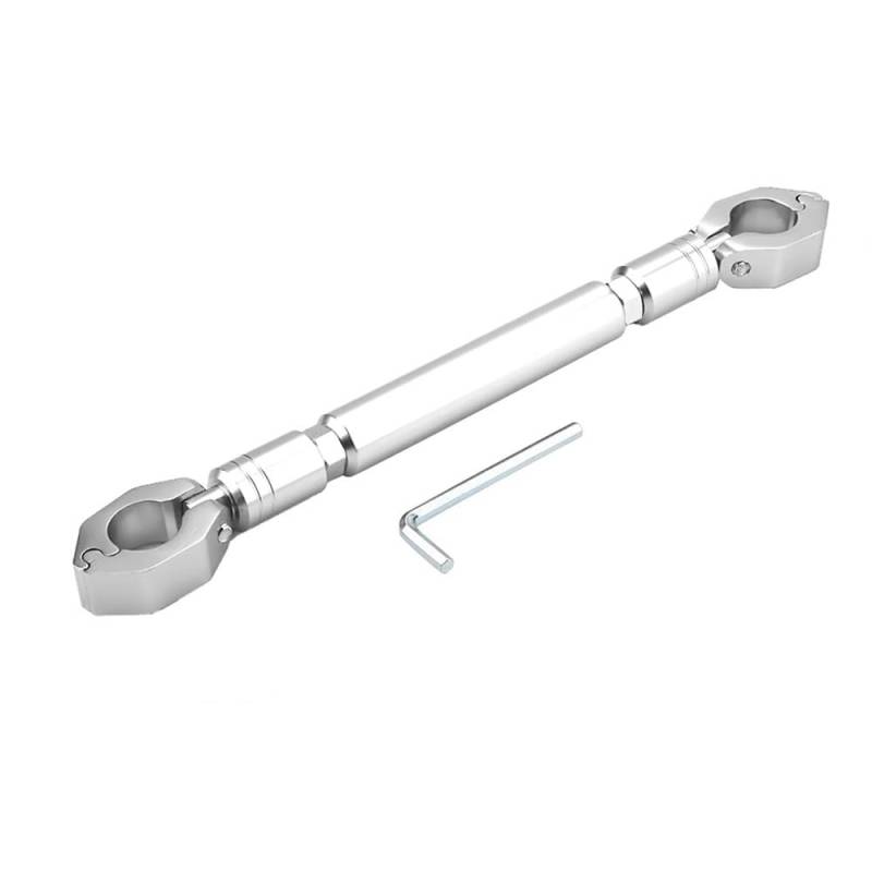 MCSLUBMH Motorrad-Lenkerquerstange Aluminiumlegierung Motorrad Balance Lenker Cross Bar Zubehör(Silver) von MCSLUBMH