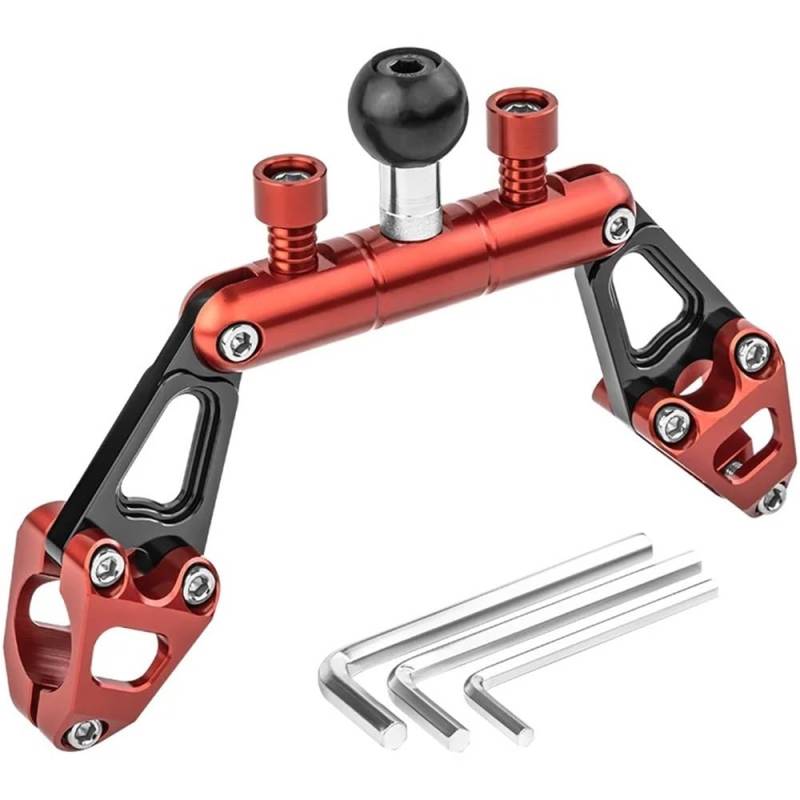 MCSLUBMH Motorrad-Lenkerquerstange Für PCX125 150 160 PCX160 PCX150 Motorradzubehör Einstellbare Multifunktions-Querstange Lenker Balance Bar(Red-2) von MCSLUBMH