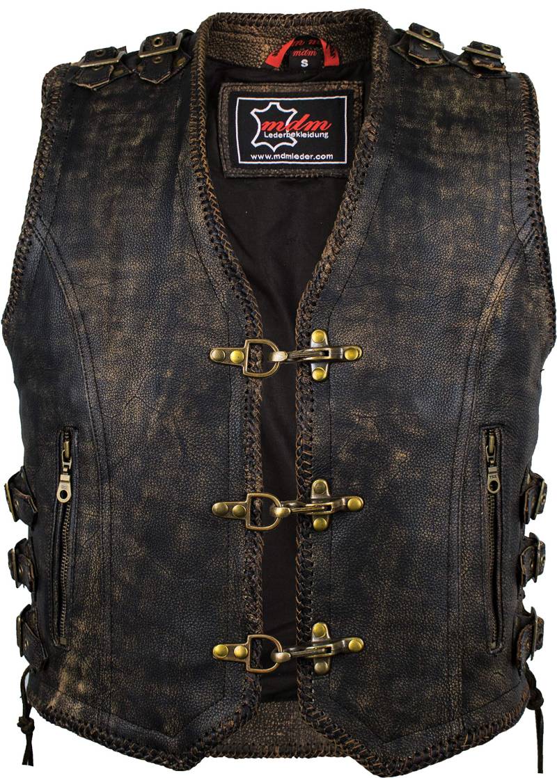 Herren Lederweste im Vintage Style/Biker Kutte (S) von MDM