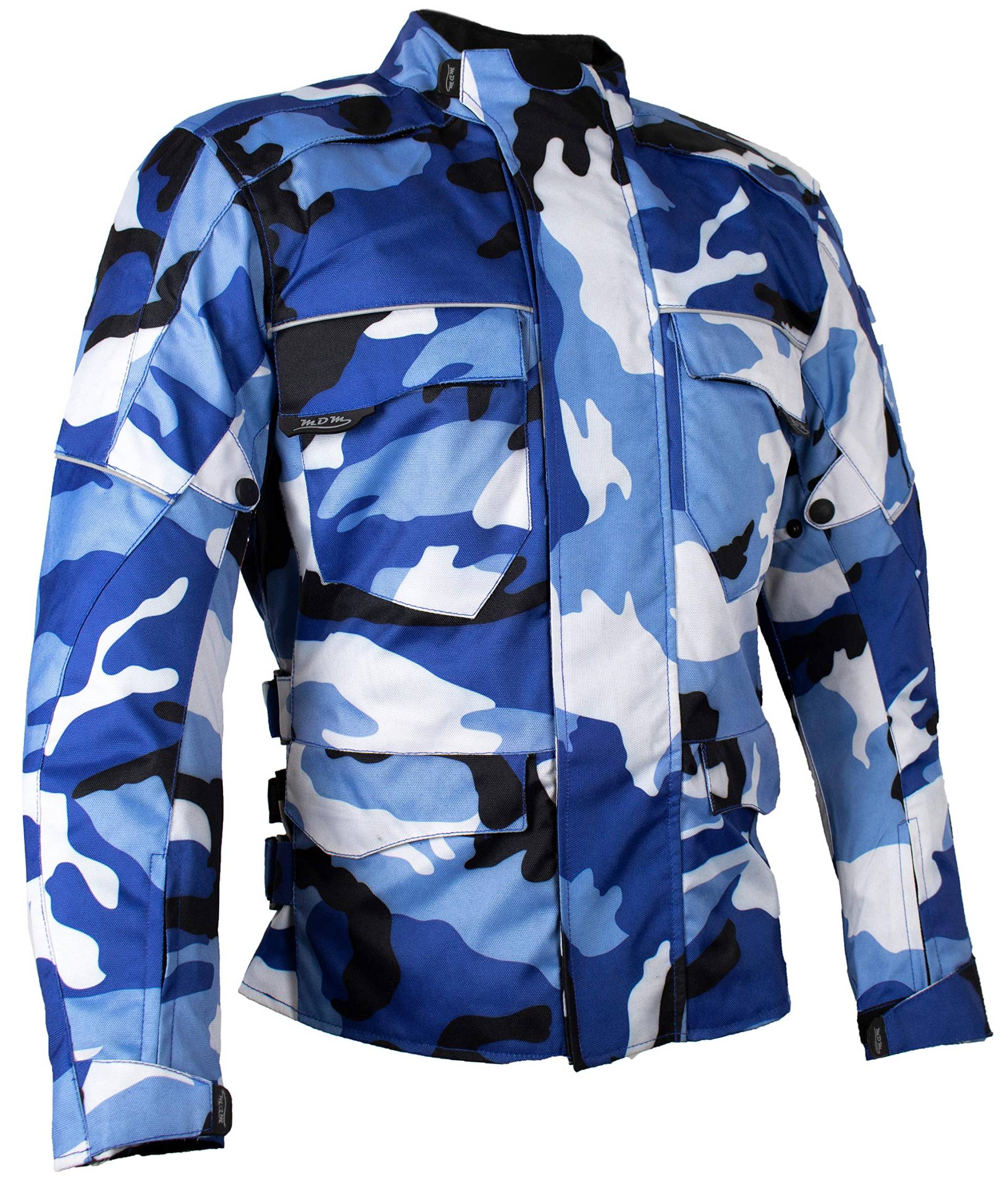 MDM Herren Motorrad Textil Jacke Motorradjacke Winddicht Wasserdicht Belüftet Camo Camouflage (4XL) von MDM