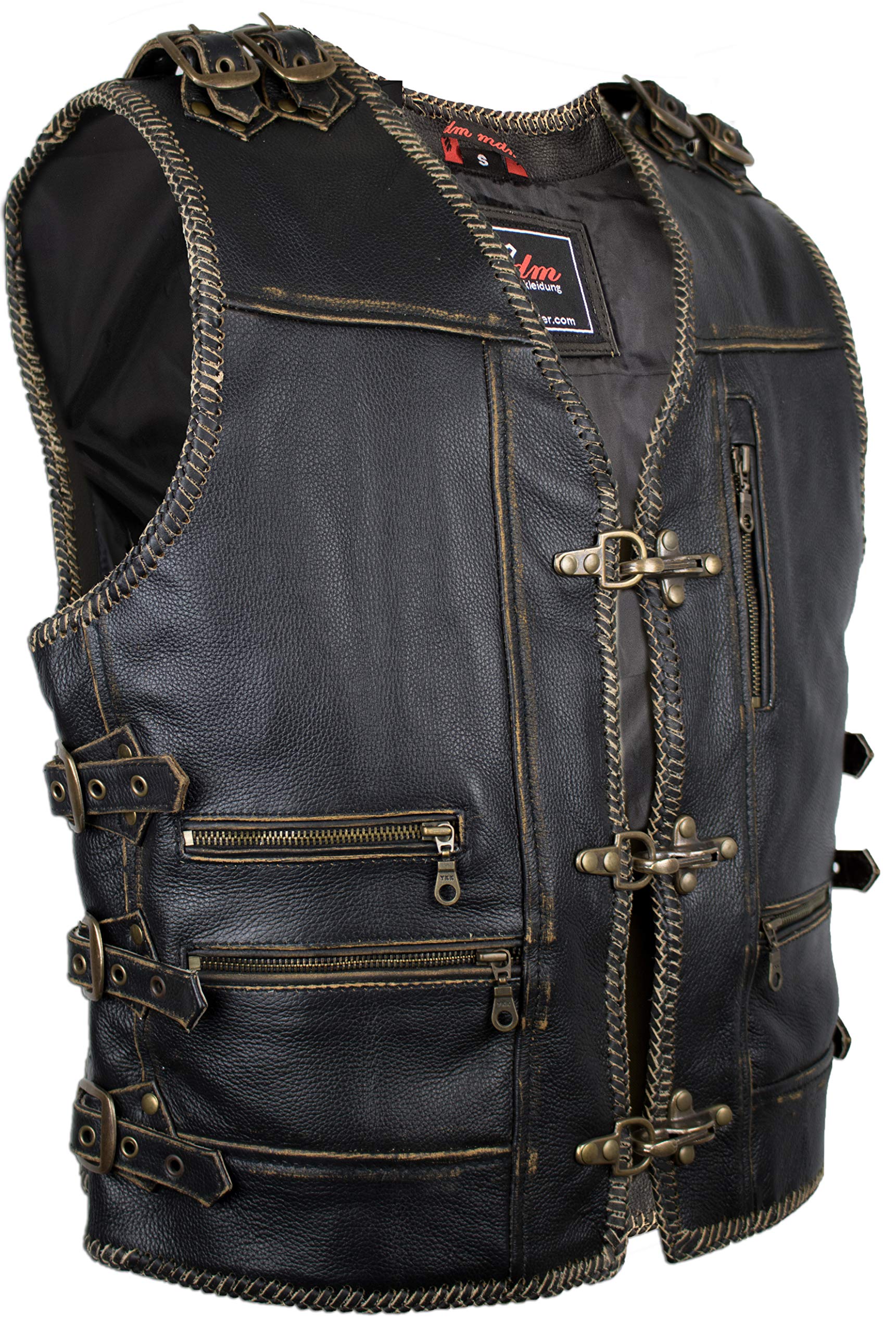 MDM Biker Motorrad Leder Kutte Retro Stil von MDM