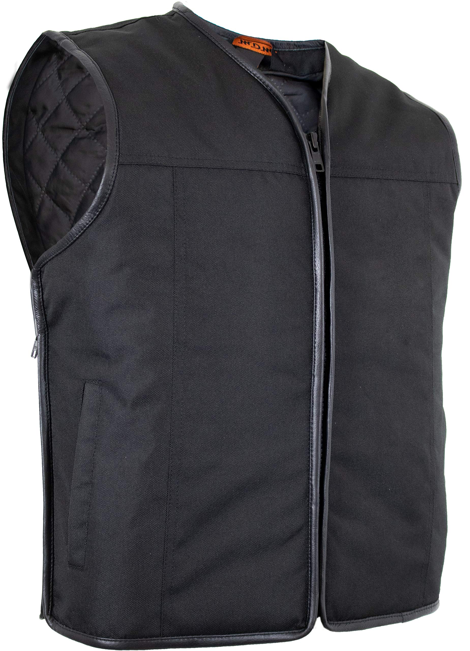 MDM Herren Textil Bikerweste in schwarz (Winddicht und Wasserabweisend) (XL) von MDM