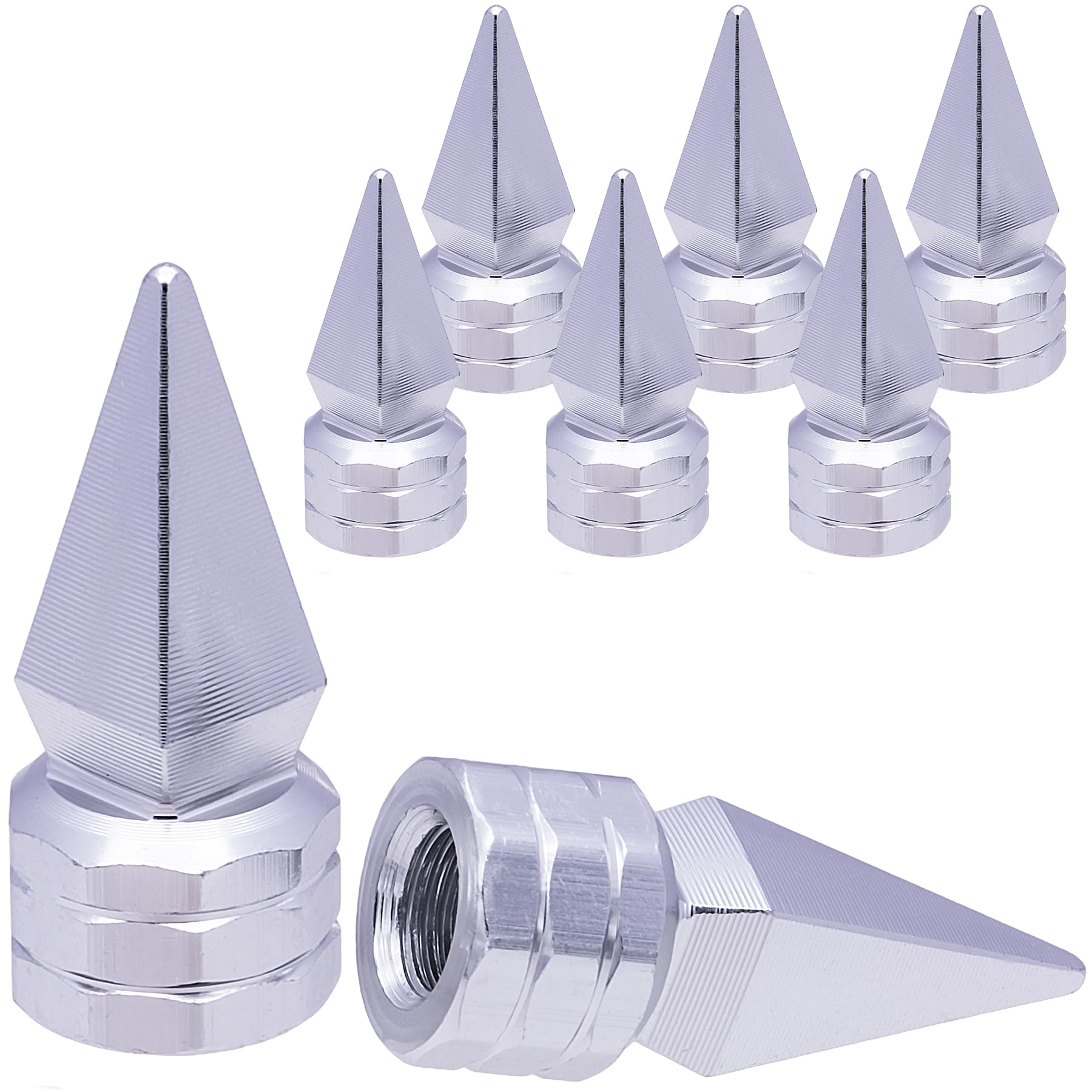 MEAJOO 8 Stück Stachelförmige Reifenventilkappen, Aluminiumlegierung, Spike-Rad-Reifenventilschaft, universal, staubdicht, wasserdicht, Luftkappen für Autos, SUV, LKW, Fahrräder, Motorräder, Fahrräder MEAJOO 8 Stück Stachelförmige Reifenventilkappen, Aluminiumlegierung, Spike-Rad-Reifenventilschaft, universal, staubdicht, wasserdicht, Luftkappen für Autos, SUV, LKW, Fahrräder, Motorräder, Fahrräder von MEAJOO