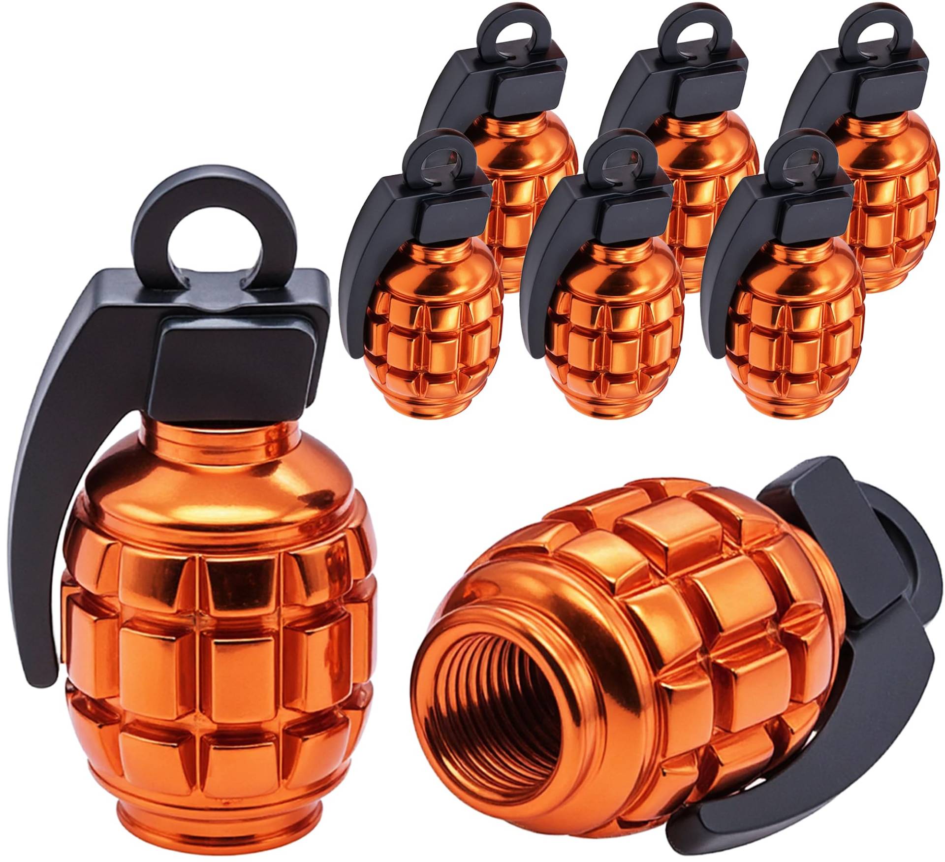 MEAJOO Ventilkappen aus Aluminiumlegierung, universal, für Autos, LKWs, SUV, Motorräder, Fahrräder und Fahrräder, Orange, 8 Stück MEAJOO Ventilkappen aus Aluminiumlegierung, universal, für Autos, LKWs, SUV, Motorräder, Fahrräder und Fahrräder, Orange, 8 Stück von MEAJOO