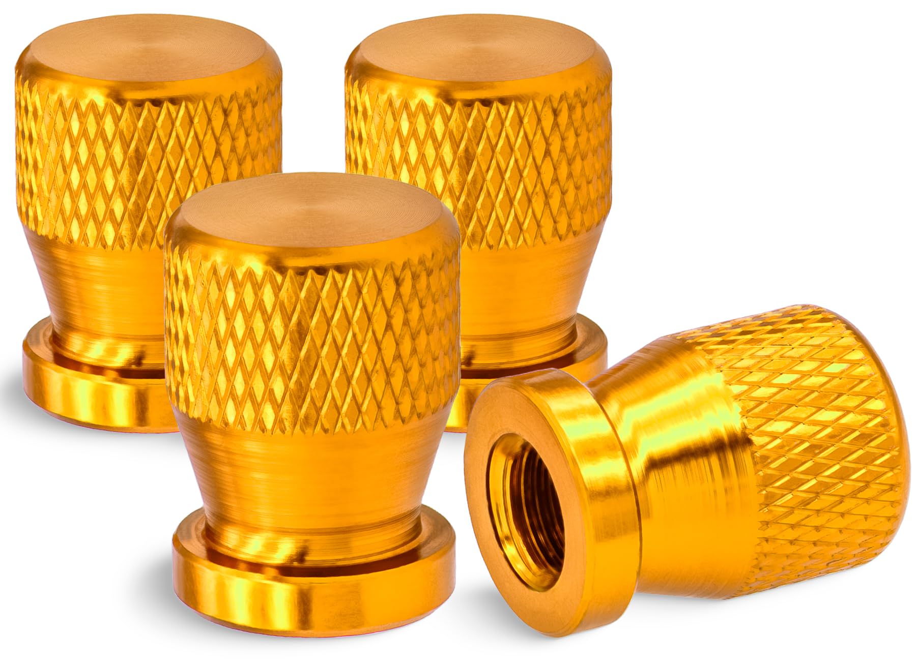 MEAJOO Ventilkappen für Autoreifen, eloxierte Premium-Legierung, Luftkappen, Zubehör, korrosionsbeständig, auslaufsicher, universell für Autos, SUVs, Fahrräder, LKWs und Motorräder, Goldfarben, 4 MEAJOO Ventilkappen für Autoreifen, eloxierte Premium-Legierung, Luftkappen, Zubehör, korrosionsbeständig, auslaufsicher, universell für Autos, SUVs, Fahrräder, LKWs und Motorräder, Goldfarben, 4 von MEAJOO