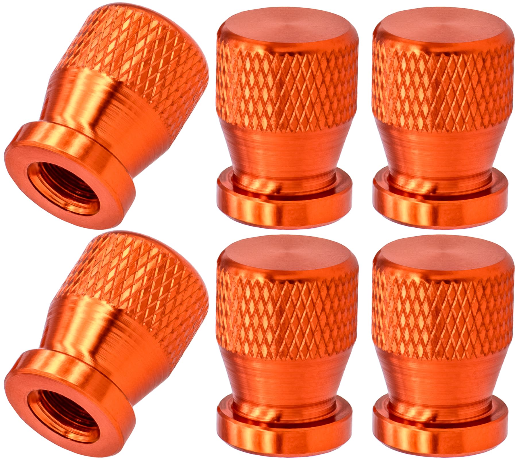 MEAJOO Ventilkappen für Autoreifen, eloxierte Premium-Legierung, Luftkappen, Zubehör, korrosionsbeständig, auslaufsicher, universell für Autos, SUVs, Fahrräder, LKWs und Motorräder, Orange, 6 Stück MEAJOO Ventilkappen für Autoreifen, eloxierte Premium-Legierung, Luftkappen, Zubehör, korrosionsbeständig, auslaufsicher, universell für Autos, SUVs, Fahrräder, LKWs und Motorräder, Orange, 6 Stück von MEAJOO