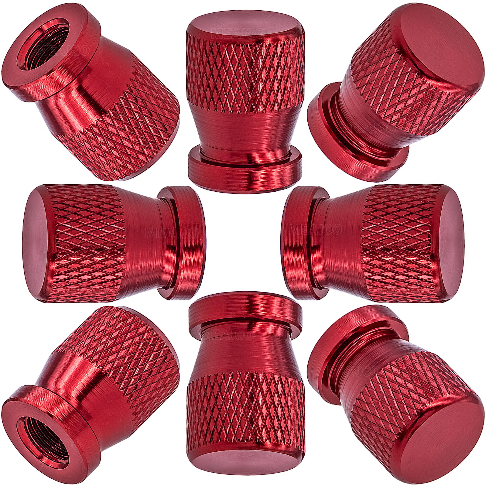 MEAJOO Ventilkappen für Autoreifen, eloxierte Premium-Legierung, Luftkappen, Zubehör, korrosionsbeständig, auslaufsicher, universell für Autos, SUVs, Fahrräder, LKWs und Motorräder, Rot, 8 Stück MEAJOO Ventilkappen für Autoreifen, eloxierte Premium-Legierung, Luftkappen, Zubehör, korrosionsbeständig, auslaufsicher, universell für Autos, SUVs, Fahrräder, LKWs und Motorräder, Rot, 8 Stück von MEAJOO
