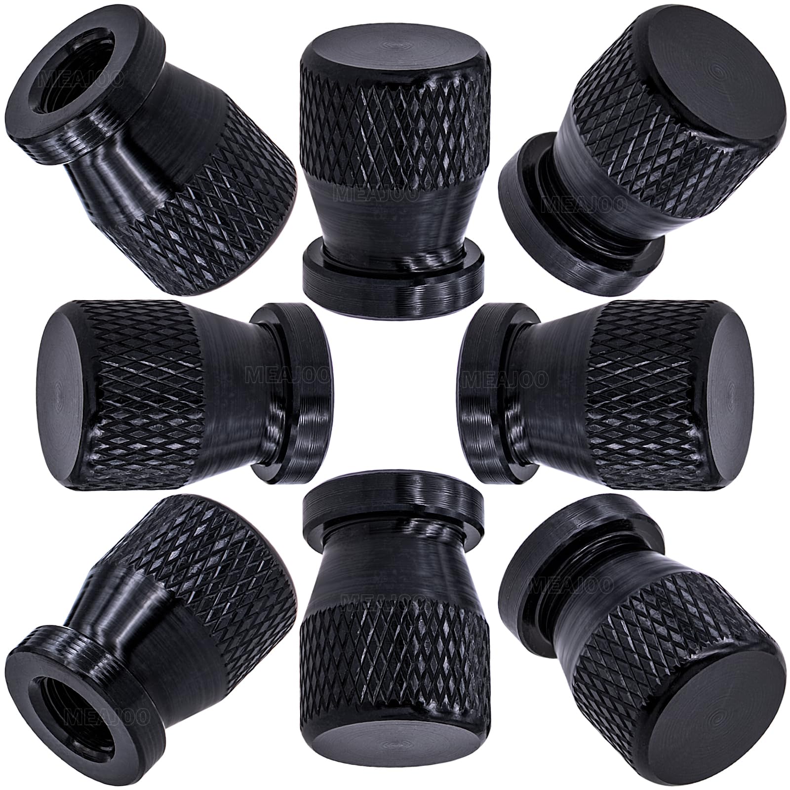 MEAJOO Ventilkappen für Autoreifen, eloxierte Premium-Legierung, Luftkappen, Zubehör, korrosionsbeständig, auslaufsicher, universell für Autos, SUVs, Fahrräder, LKWs und Motorräder, Schwarz, 8 Stück MEAJOO Ventilkappen für Autoreifen, eloxierte Premium-Legierung, Luftkappen, Zubehör, korrosionsbeständig, auslaufsicher, universell für Autos, SUVs, Fahrräder, LKWs und Motorräder, Schwarz, 8 Stück von MEAJOO