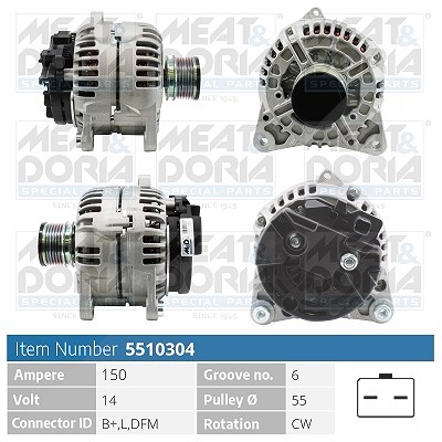 Meat & Doria Generator [Hersteller-Nr. 5510304] für Nissan, Renault von MEAT & DORIA