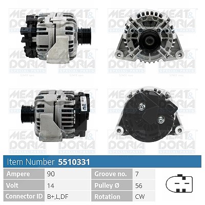 Meat & Doria Generator [Hersteller-Nr. 5510331] für Mercedes-Benz von MEAT & DORIA