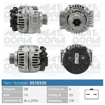 Meat & Doria Generator [Hersteller-Nr. 5510339] für Dacia, Renault von MEAT & DORIA