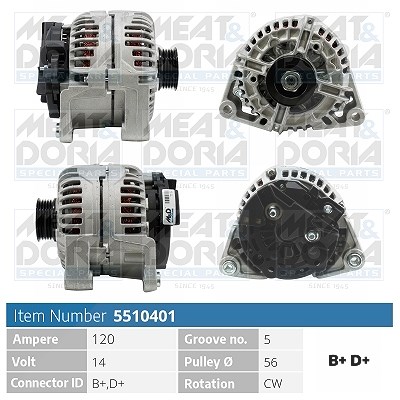 Meat & Doria Generator [Hersteller-Nr. 5510401] für Opel, Renault von MEAT & DORIA