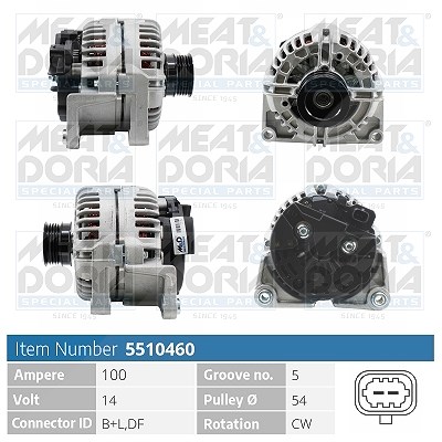 Meat & Doria Generator [Hersteller-Nr. 5510460] für Opel, Vauxhall von MEAT & DORIA