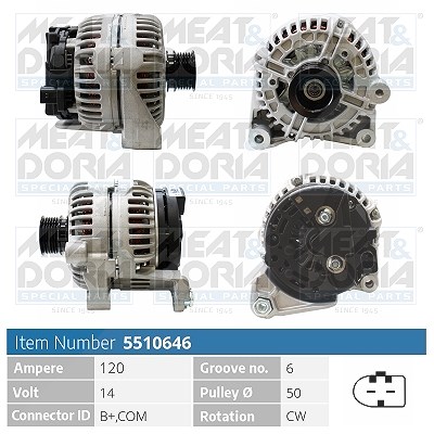 Meat & Doria Generator [Hersteller-Nr. 5510646] für BMW von MEAT & DORIA