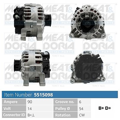 Meat & Doria Generator [Hersteller-Nr. 5515098] für Citroën, Fiat, Lancia, Peugeot von MEAT & DORIA