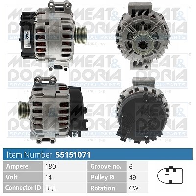 Meat & Doria Generator [Hersteller-Nr. 55151071] für Alpina, BMW von MEAT & DORIA