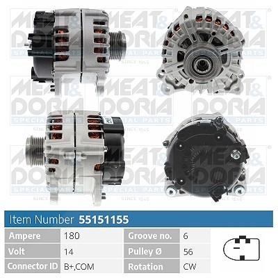 Meat & Doria Generator [Hersteller-Nr. 55151155] für Audi von MEAT & DORIA