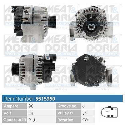 Meat & Doria Generator [Hersteller-Nr. 5515350] für Alfa Romeo, Fiat von MEAT & DORIA