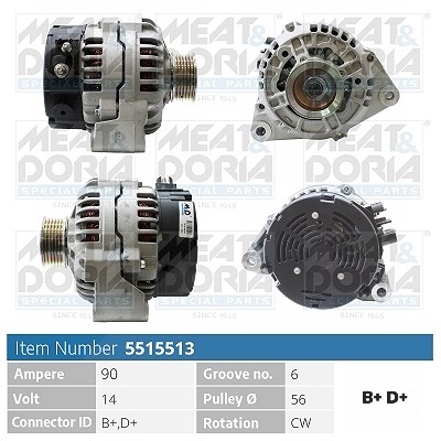 Meat & Doria Generator [Hersteller-Nr. 5515513] für Citroën, Fiat, Lancia, Peugeot von MEAT & DORIA