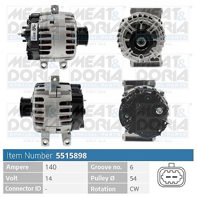 Meat & Doria Generator [Hersteller-Nr. 5515898] für Opel, Vauxhall von MEAT & DORIA