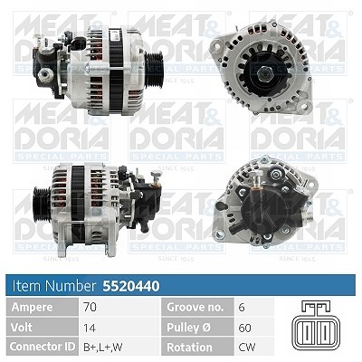 Meat & Doria Generator [Hersteller-Nr. 5520440] für Opel, Vauxhall von MEAT & DORIA