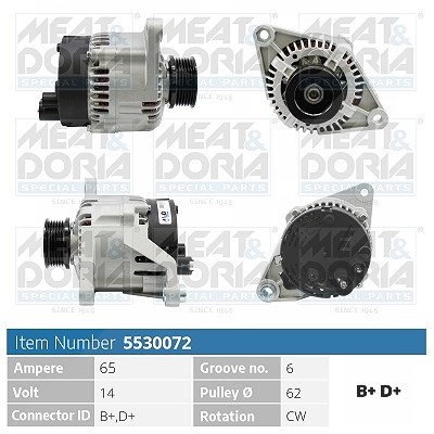 Meat & Doria Generator [Hersteller-Nr. 5530072] für Citroën, Fiat, Lancia von MEAT & DORIA