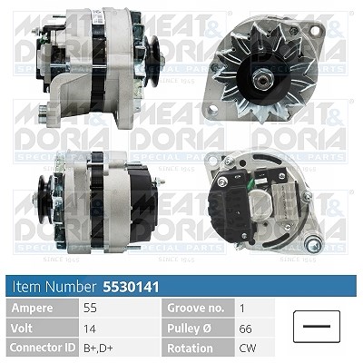 Meat & Doria Generator [Hersteller-Nr. 5530141] für Abarth, Alfa Romeo, Ferrari, Fiat, Lancia, Pininfarina, Saab, Seat von MEAT & DORIA