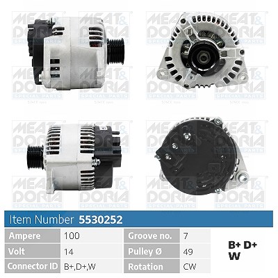 Meat & Doria Generator [Hersteller-Nr. 5530252] für Land Rover von MEAT & DORIA