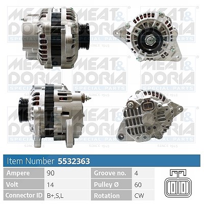 Meat & Doria Generator [Hersteller-Nr. 5532363] für Hyundai von MEAT & DORIA