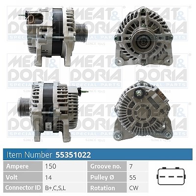 Meat & Doria Generator [Hersteller-Nr. 55351022] für Nissan von MEAT & DORIA