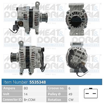 Meat & Doria Generator [Hersteller-Nr. 5535348] für Citroën, Peugeot von MEAT & DORIA