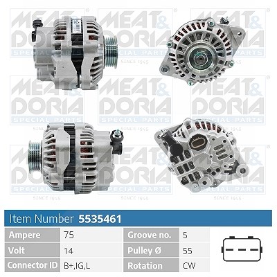 Meat & Doria Generator [Hersteller-Nr. 5535461] für Opel, Suzuki von MEAT & DORIA