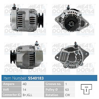 Meat & Doria Generator [Hersteller-Nr. 5540183] für Daihatsu, Piaggio von MEAT & DORIA