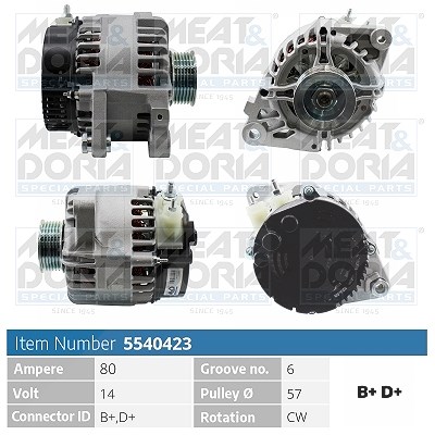 Meat & Doria Generator [Hersteller-Nr. 5540423] für Citroën, Peugeot, Toyota von MEAT & DORIA