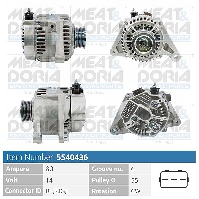 Meat & Doria Generator [Hersteller-Nr. 5540436] für Toyota von MEAT & DORIA