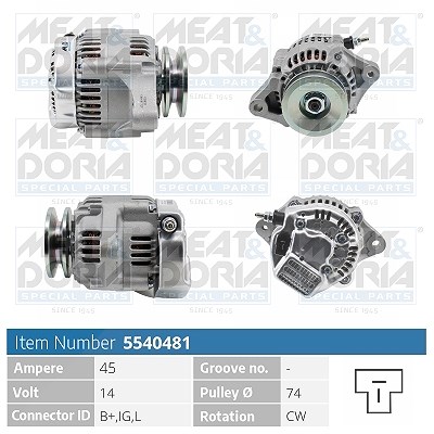 Meat & Doria Generator [Hersteller-Nr. 5540481] für Daihatsu, Honda, Nissan, Piaggio von MEAT & DORIA